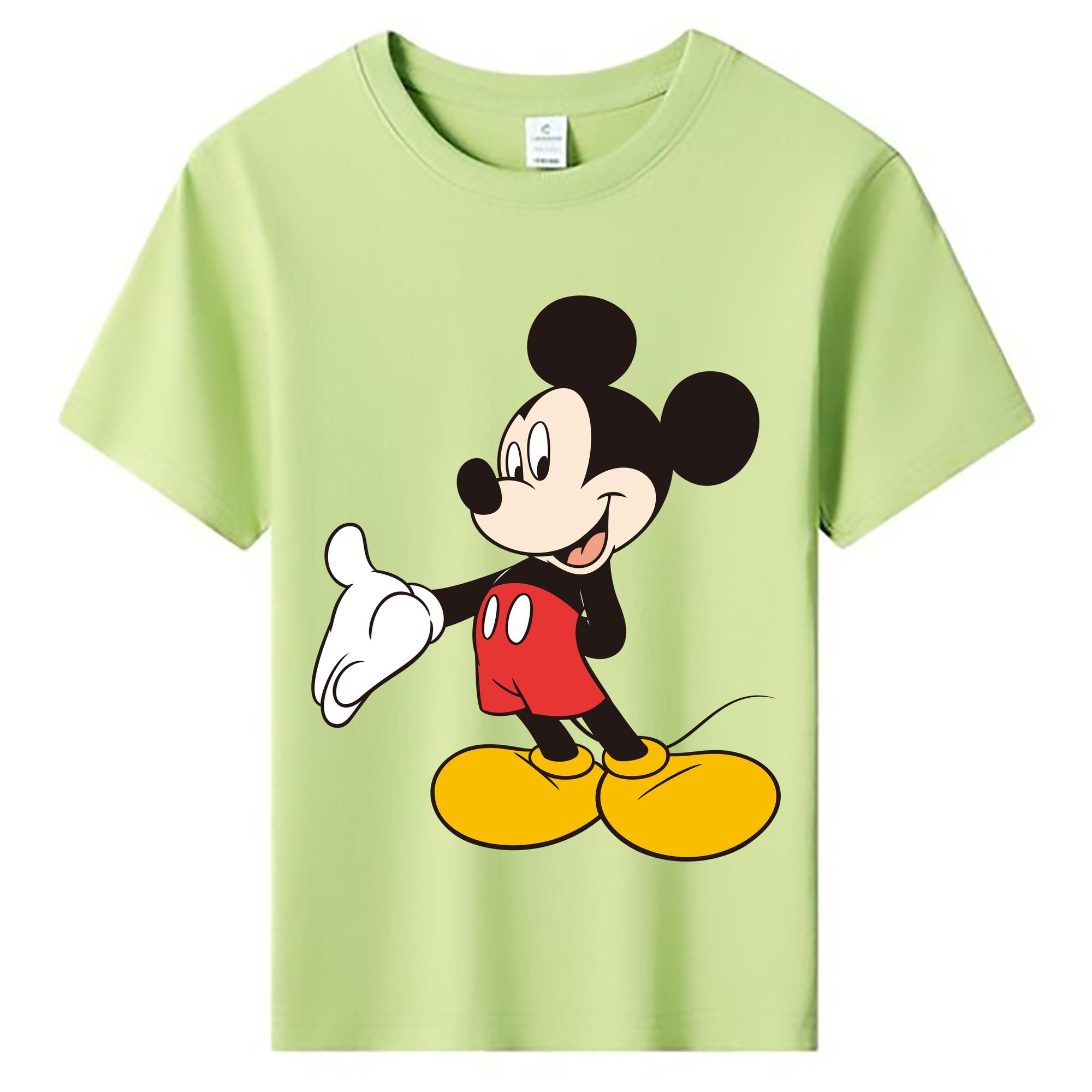 ミッキーマウス Mickey Mouse 綿100％キッズTシャツ（フロントプリント）